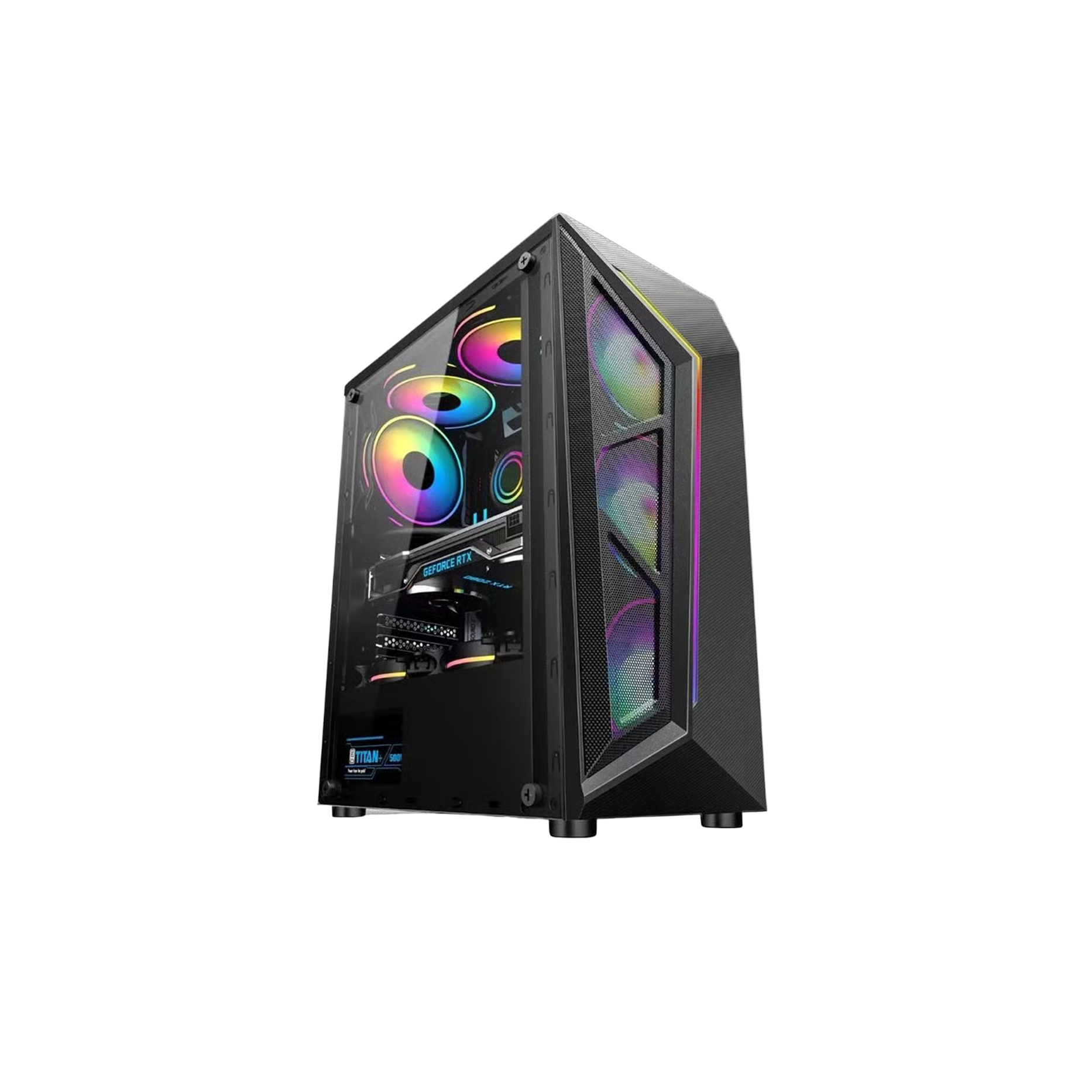 Gabinete gamer com iluminação RGB