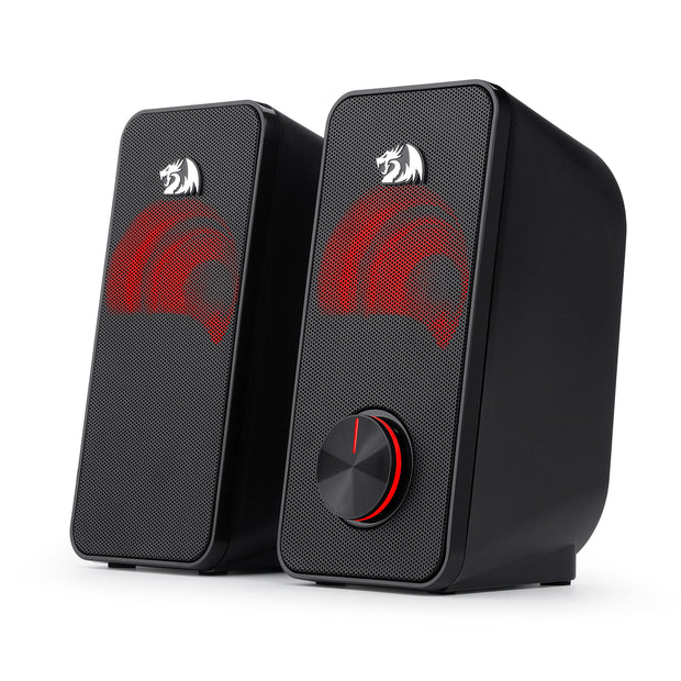 Redragon Alto-falante para Jogos GS500 Stentor - Estéreo 2.0 Canais - USB - Vermelho