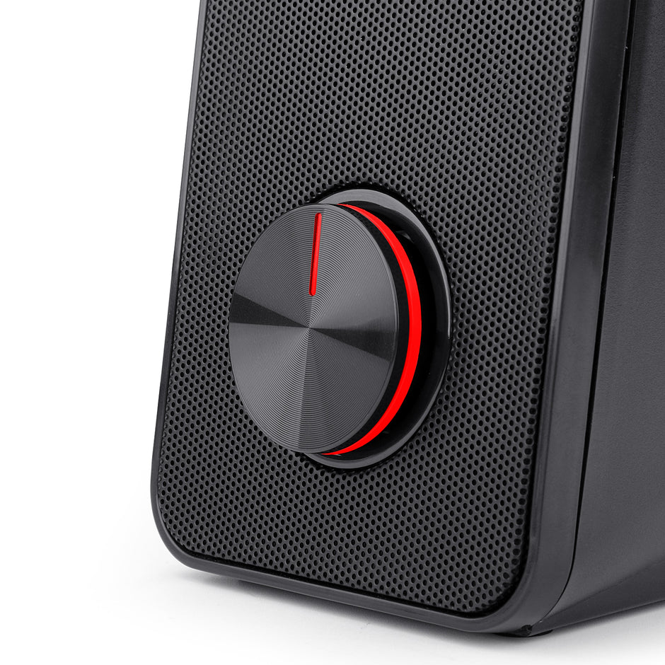 Redragon Alto-falante para Jogos GS500 Stentor - Estéreo 2.0 Canais - USB - Vermelho