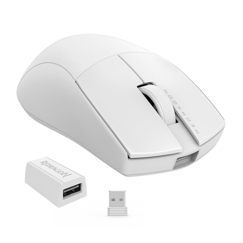 Mouse Sem Fio Redragon King Pro Wireless Rgb Branco M916wpro