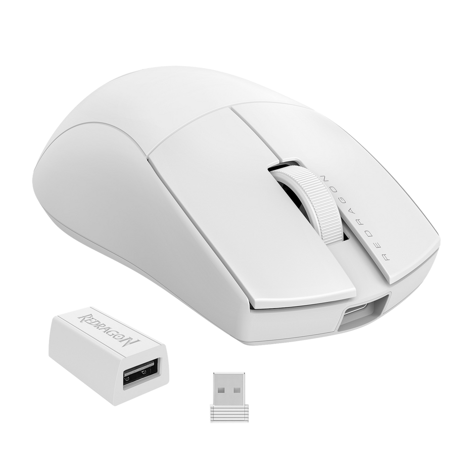 Mouse Sem Fio Redragon King Pro Wireless Rgb Branco M916wpro