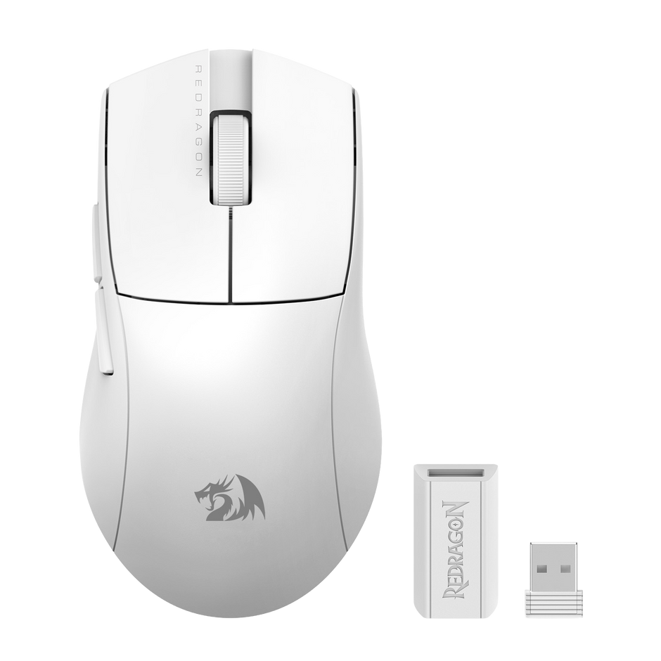 Mouse Sem Fio Redragon King Pro Wireless Rgb Branco M916wpro