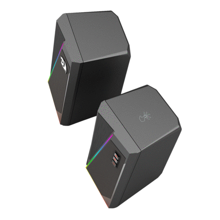Redragon GS520 Anvil RGB Alto-falantes para desktop, 2.0 canais PC alto-falante estéreo com 6 modos de LED coloridos