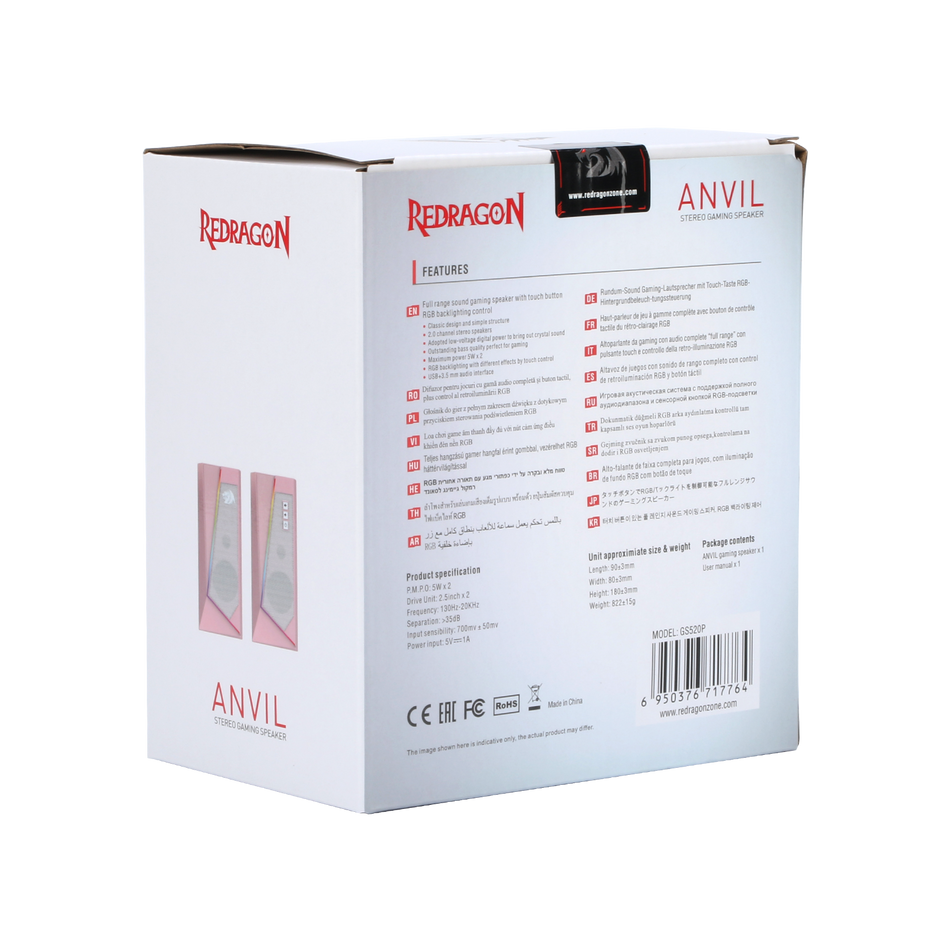 Caixa de Som Redragon GS520 Rosa