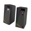 Redragon GS520 Anvil RGB Alto-falantes para desktop, 2.0 canais PC alto-falante estéreo com 6 modos de LED coloridos