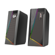 Redragon GS520 Anvil RGB Alto-falantes para desktop, 2.0 canais PC alto-falante estéreo com 6 modos de LED coloridos