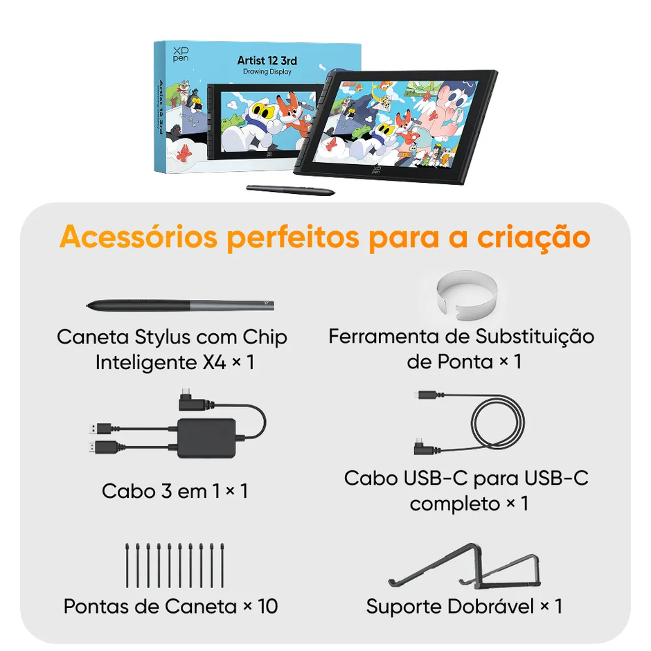 MESA DIGITALIZADORA ARTIST 12 (3RD GEN) CPCD121FH-BK PRETO