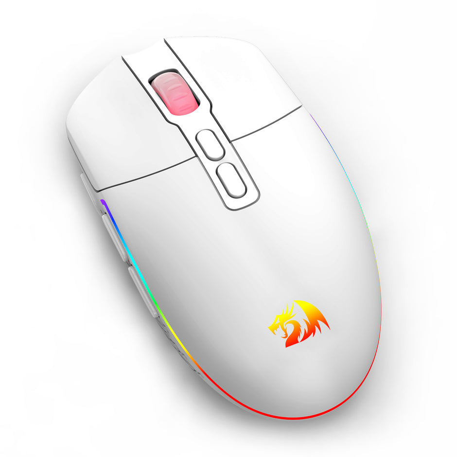 Mouse Gamer Redragon Invader Pro Rgb Branco M719w-rgb-pro