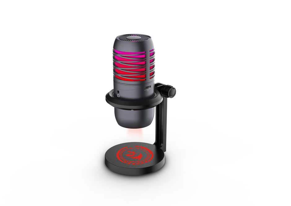 Microfone Gamer Redragon Nebula Condensador USB LED 6 Cores com Suporte de mesa — foto 3
