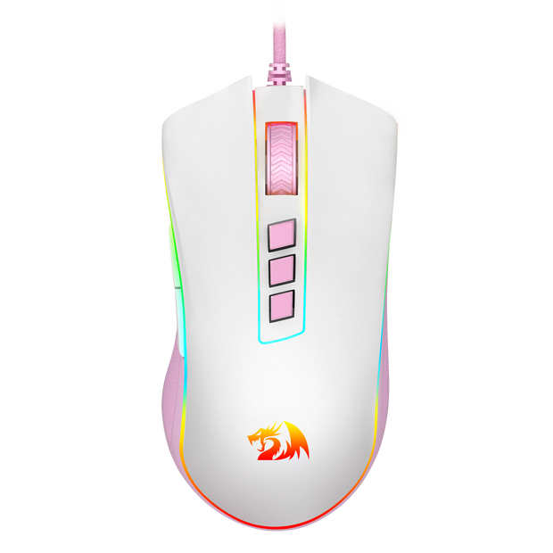 Mouse Gamer Cobra RGB Branco Com Rosa M711WP — foto 1