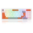 Teclado Redragon Gloria Branco e Laranja RGB Mecânico compacto com Switch Red — foto 1