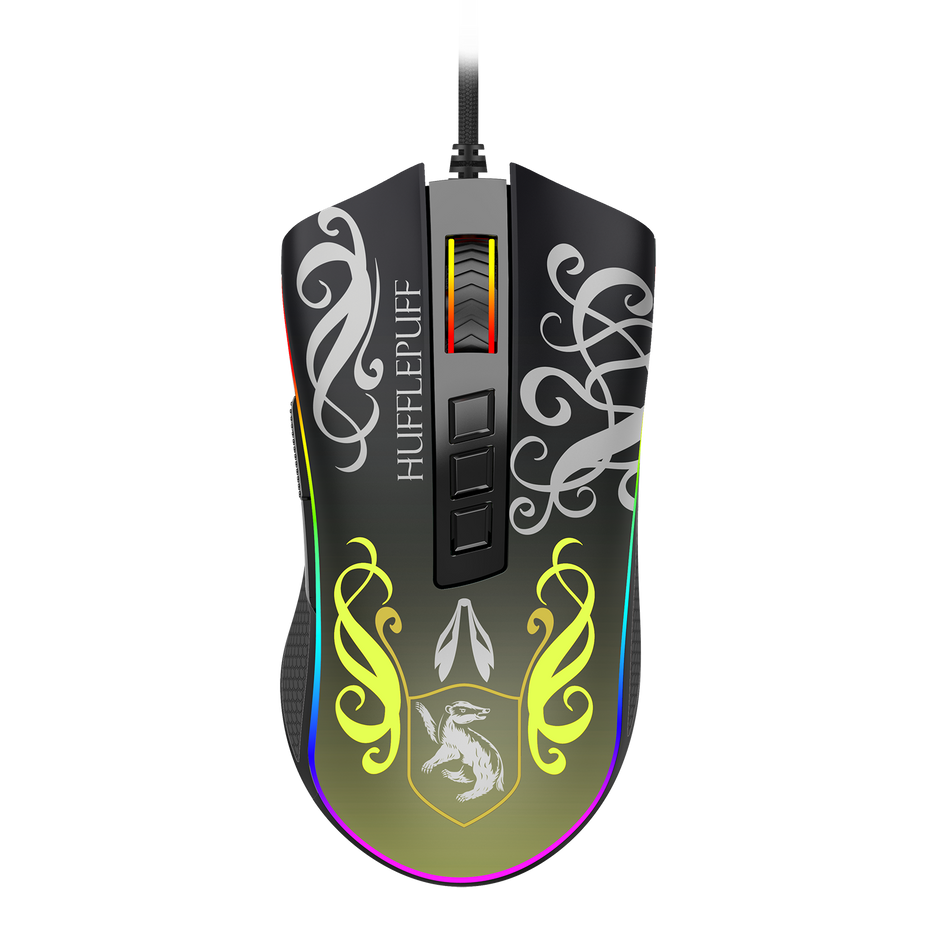 Mouse Gamer Redragon Harry Potter Cobra RGB Special Edition Hufflepuff Preto e A — foto 2