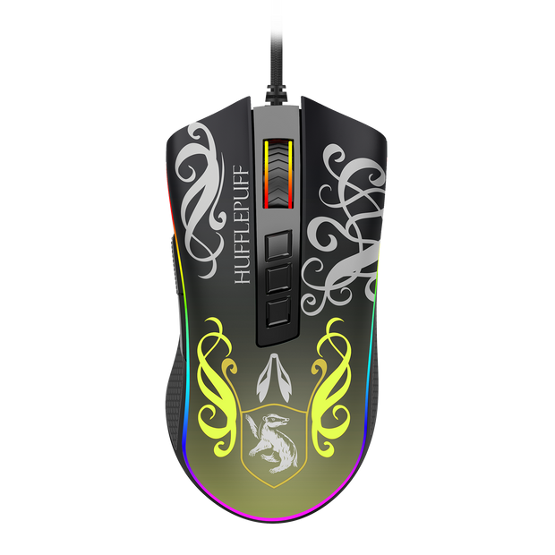 Mouse Gamer Redragon Harry Potter Cobra RGB Special Edition Hufflepuff Preto e A — foto 2