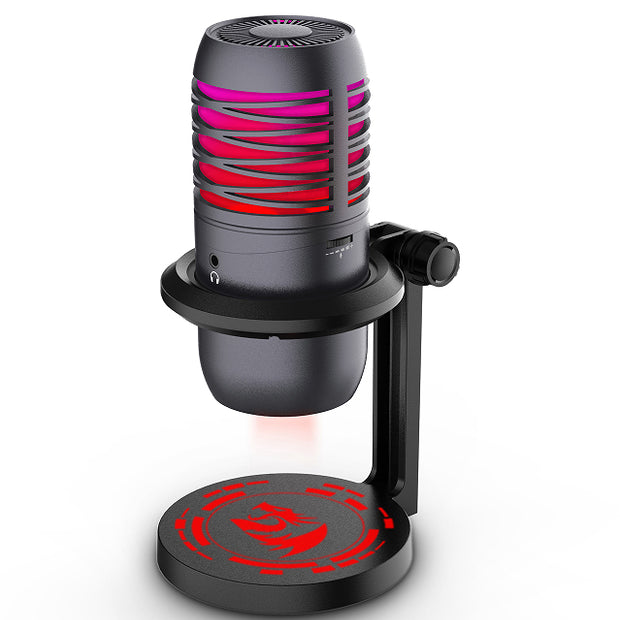 Microfone Gamer Redragon Nebula Condensador USB LED 6 Cores com Suporte de mesa — foto 1