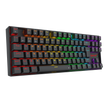 Teclado Gamer Redragon Kumara Elite Rainbow Preto USB Tipo-C Removível Switch Ma — foto 2