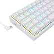Teclado Mecânico Gamer Redragon Fizz K617 RGB Branco Switch Brown ABNT2