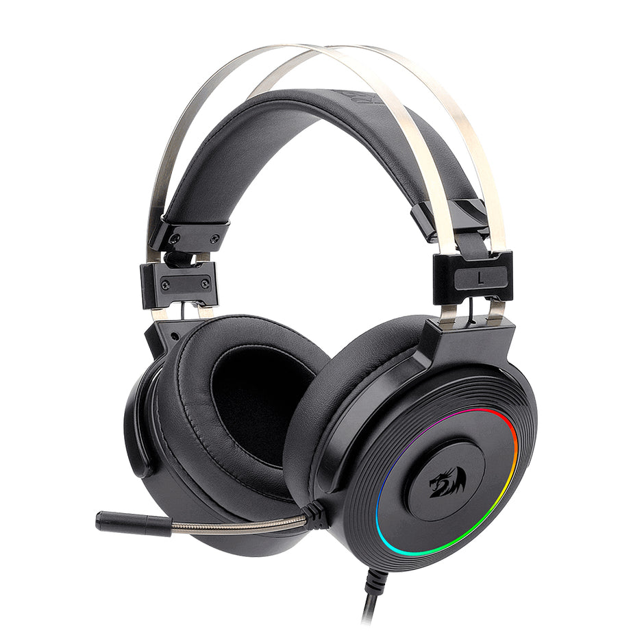 Headset Gamer Redragon Lamia 2 Preto RGB USB Som Surround 7.1 Virtual com Suport — foto 4