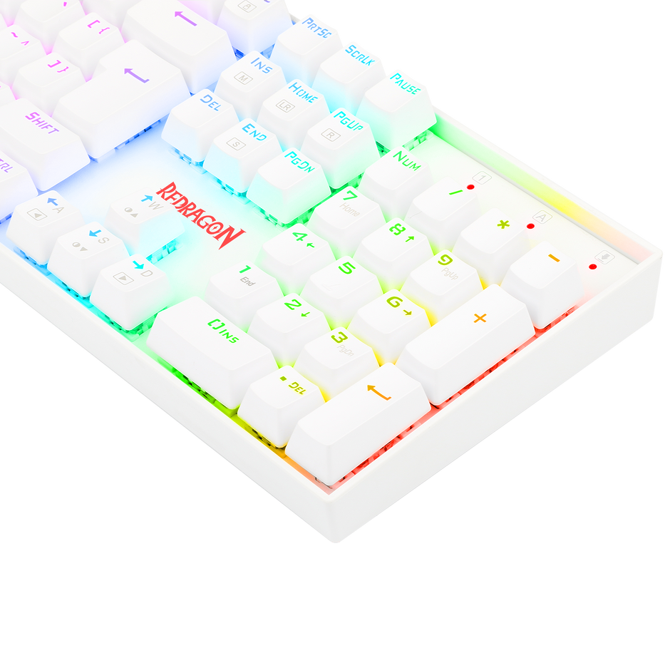 Teclado Mecânico Redragon Mitra RGB Branco Switch Red Vermelho PT-BR ABNT-2 K551 — foto 2