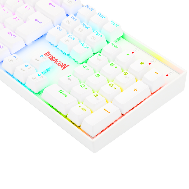 Teclado Mecânico Redragon Mitra RGB Branco Switch Red Vermelho PT-BR ABNT-2 K551 — foto 2