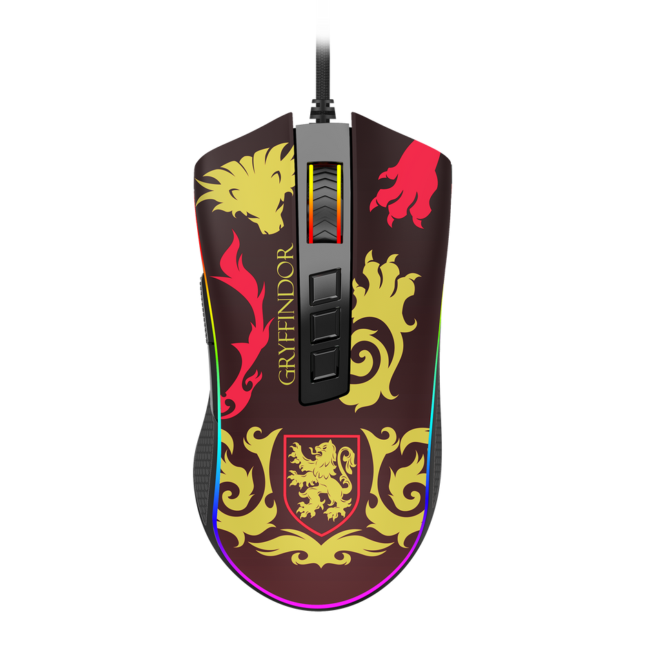 Mouse Gamer Redragon Harry Potter Cobra RGB Special Edition Gryffindor Preto e — foto 3