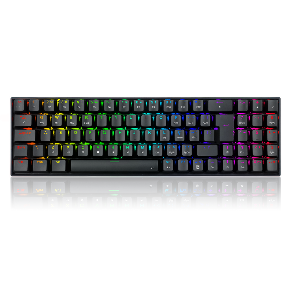 Teclado Mecânico Redragon Zed Pro Sem Fio RGB Switch Brown — foto 2