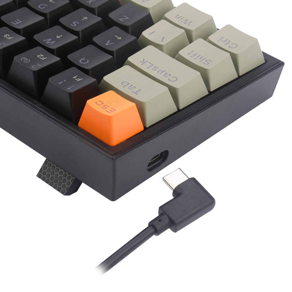 Teclado Mecânico Gamer Redragon Fizz RGB Laranja Preto e Cinza Switch Brown Marr — foto 7