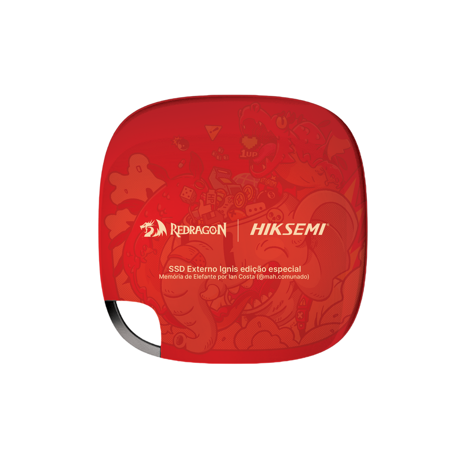 SSD Externo Redragon X Hiksemi Elefante 1TB Vermelho USB Tipo-C 3.0 GD803 — foto 2