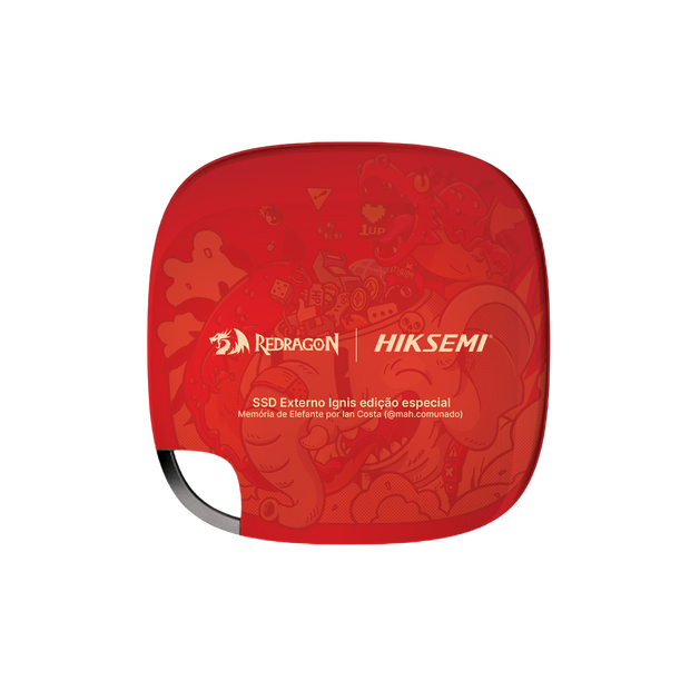 SSD Externo Redragon X Hiksemi Elefante 1TB Vermelho USB Tipo-C 3.0 GD803 — foto 2