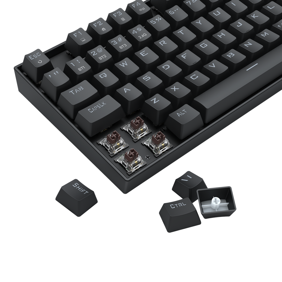 Teclado Gamer Redragon Kumara Elite Rainbow Preto USB Tipo-C Removível Switch Ma — foto 5