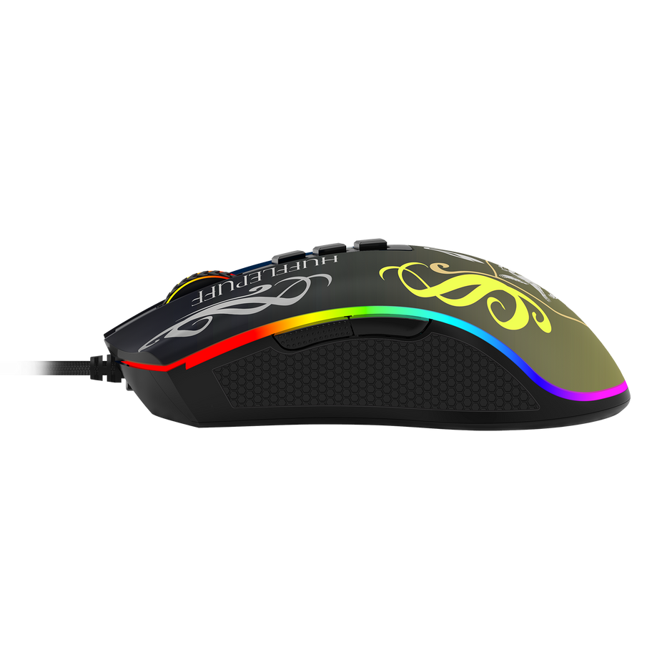 Mouse Gamer Redragon Harry Potter Cobra RGB Special Edition Hufflepuff Preto e A — foto 5