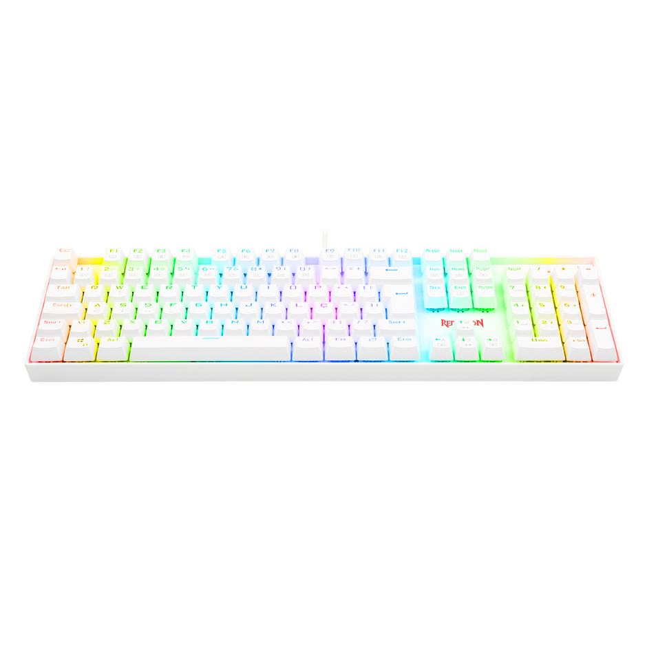 Teclado Mecânico Redragon Mitra RGB Branco Switch Red Vermelho PT-BR ABNT-2 K551 — foto 1