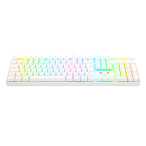Teclado Mecânico Redragon Mitra RGB Branco Switch Red Vermelho PT-BR ABNT-2 K551 — foto 1