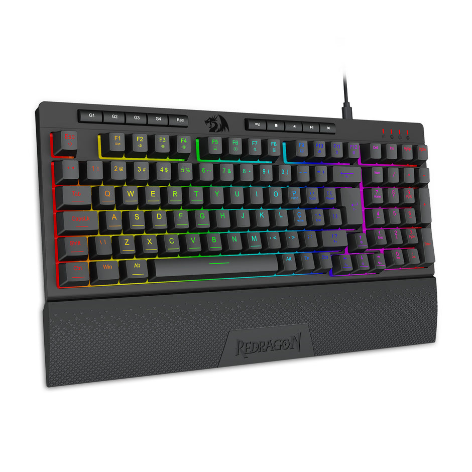 Teclado Gamer Membrana Redragon Shiva Pro 98 RGB Preto — foto 1