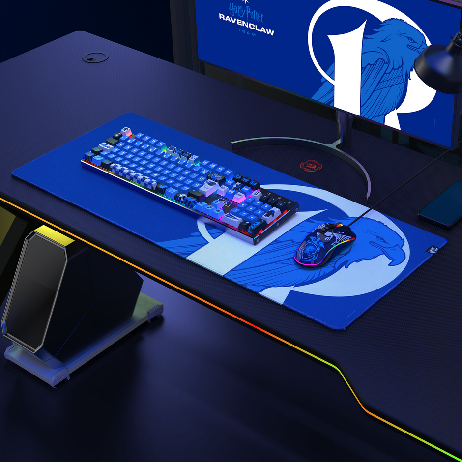 Mouse Pad Redragon Harry Potter Ravenclaw Special Edition Azul Tamanho L 900x400 — foto 1
