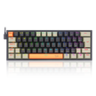 Teclado Mecânico Gamer Redragon Fizz RGB Laranja Preto e Cinza Switch Brown Marr — foto 1