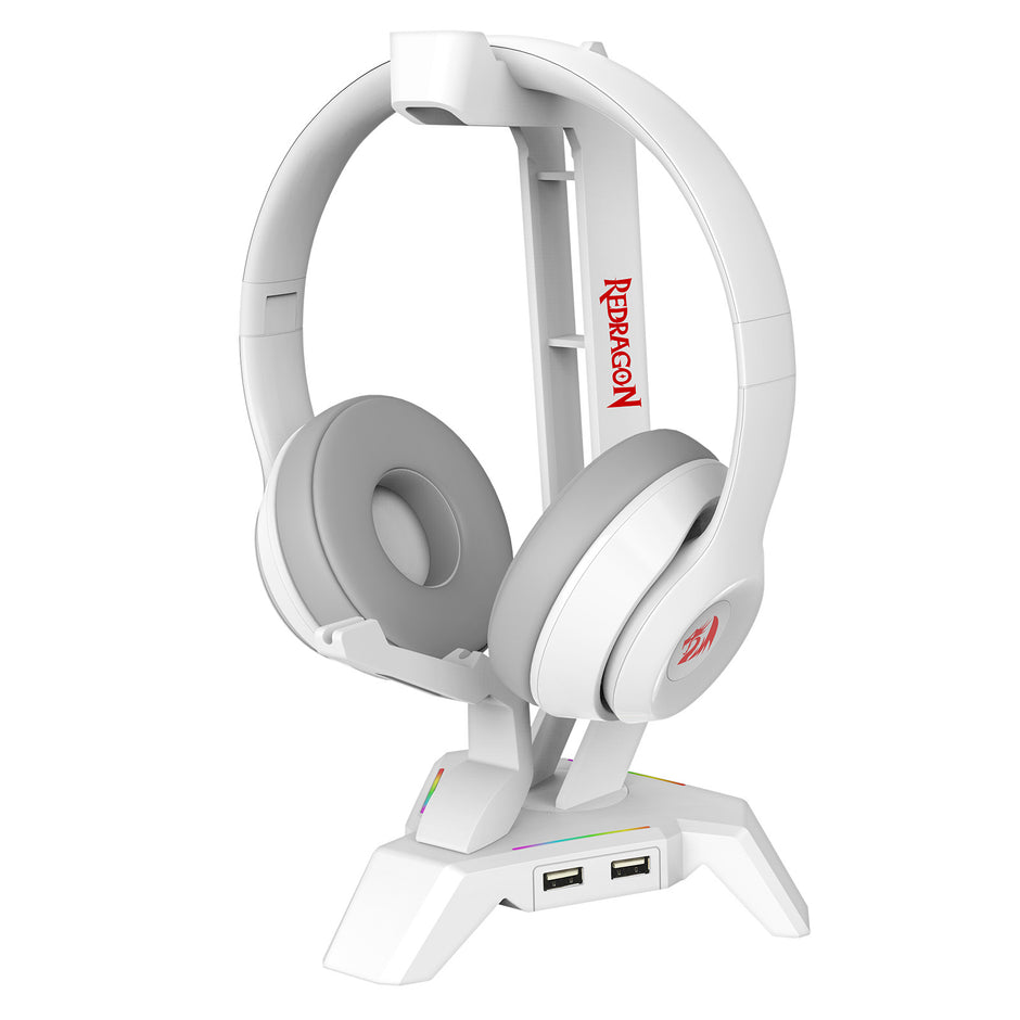 Suporte para headset com mouse Bungee e Hub Redragon Scepter Elite Branco — foto 7