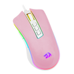 Mouse Gamer Cobra Redragon Rgb Rosa Com Branco - M711PW — foto 3