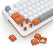 Teclado Redragon Gloria Branco e Laranja RGB Mecânico compacto com Switch Red — foto 5