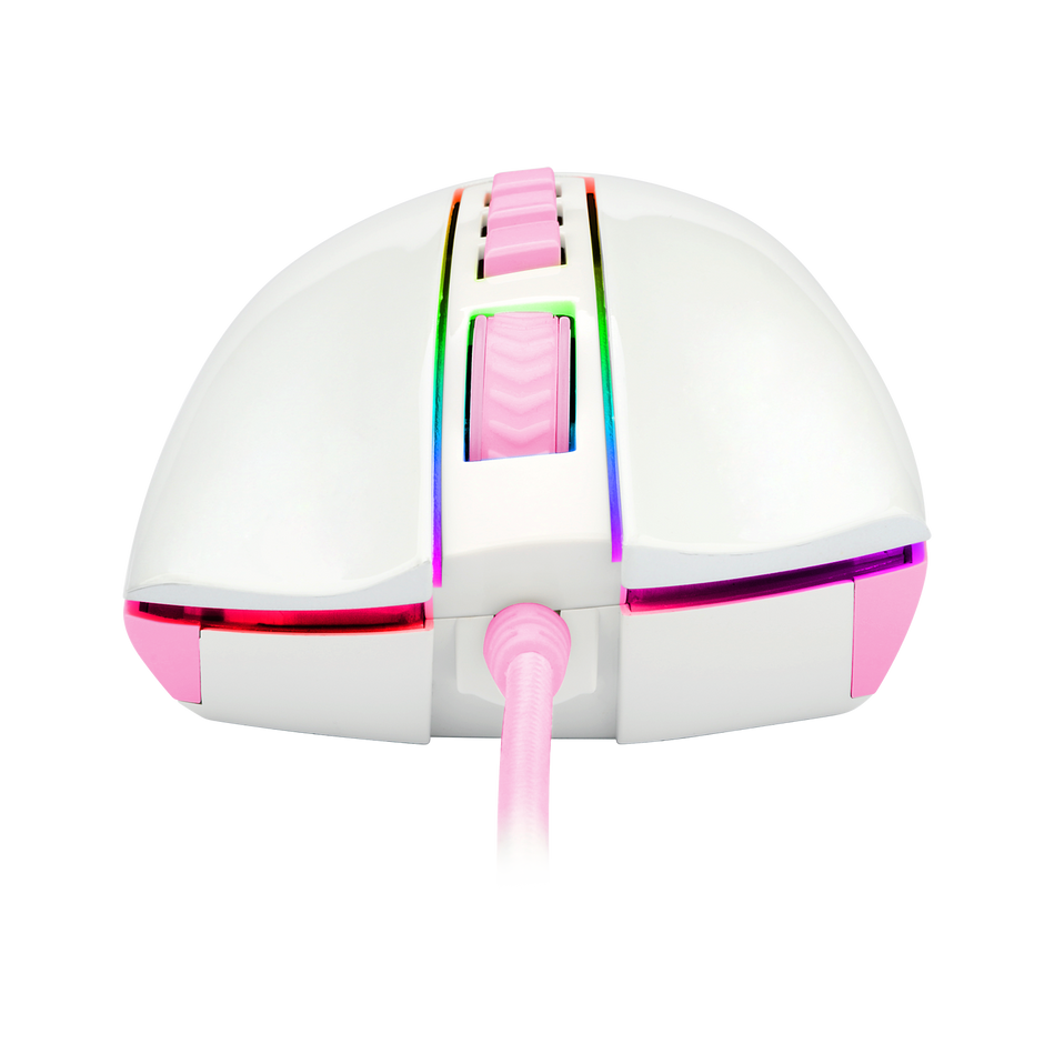 Mouse Gamer Cobra RGB Branco Com Rosa M711WP — foto 5