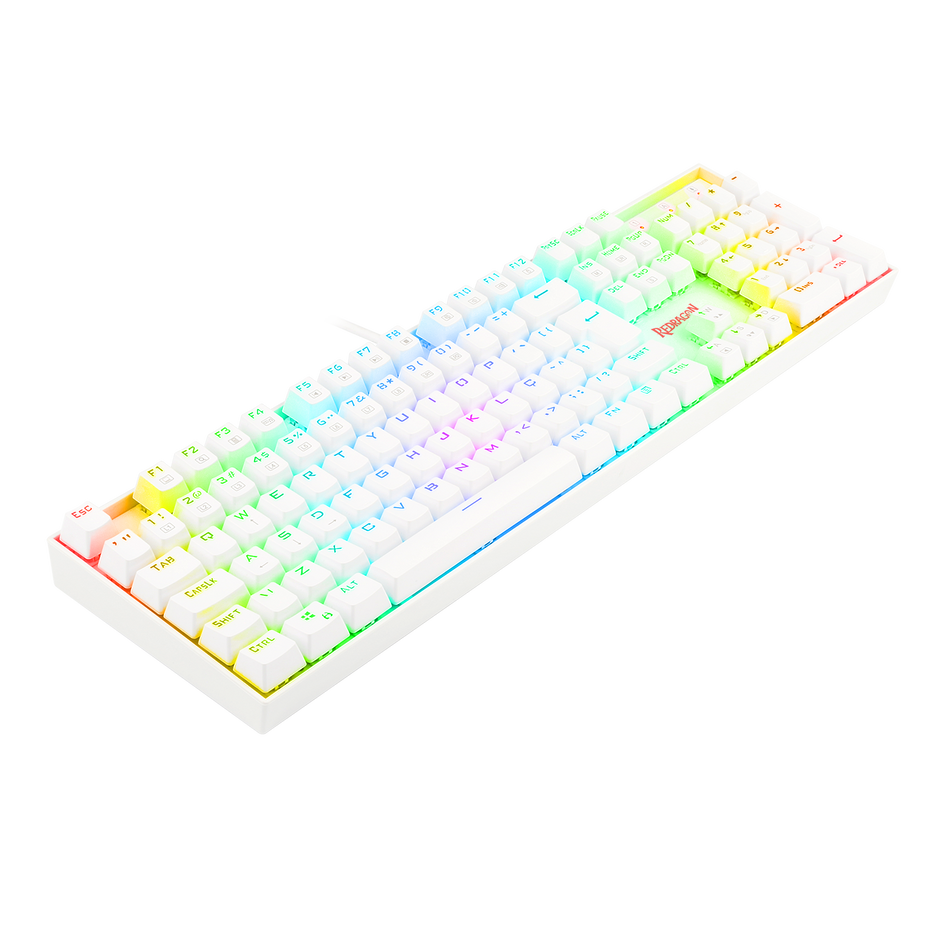 Teclado Mecânico Redragon Mitra RGB Branco Switch Red Vermelho PT-BR ABNT-2 K551 — foto 4