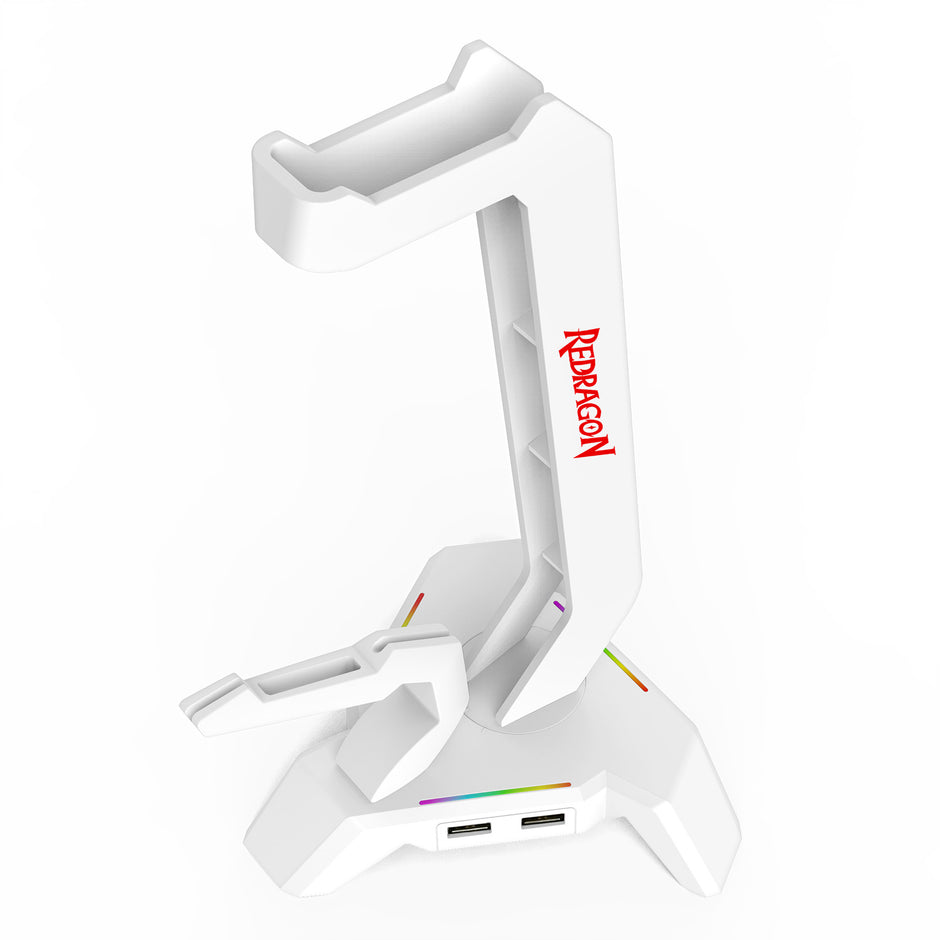 Suporte para headset com mouse Bungee e Hub Redragon Scepter Elite Branco — foto 1