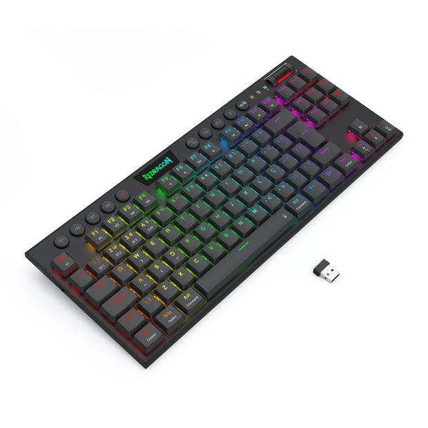 Teclado mecânico RGB Low profile Sem Fio Redragon Horus Pro TKL — foto 1
