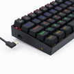 Teclado Mecânico Redragon Lakshmi Rainbow Preto Switch Brown Marrom PT-BR ABNT2 — foto 7