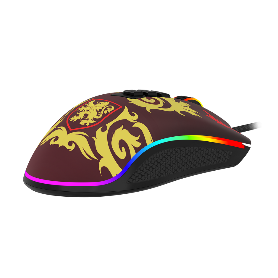 Mouse Gamer Redragon Harry Potter Cobra RGB Special Edition Gryffindor Preto e — foto 6