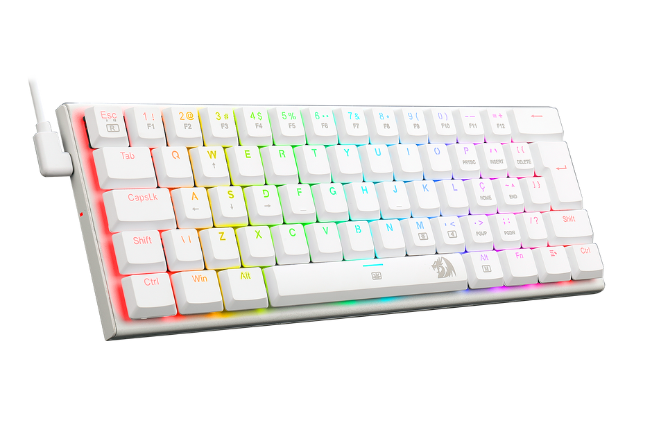 TECLADO MECANICO GAMER REDRAGON ANIVIA BRANCO RGB — foto 2