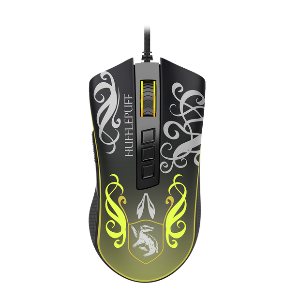 Mouse Gamer Redragon Harry Potter Cobra RGB Special Edition Hufflepuff Preto e A — foto 1