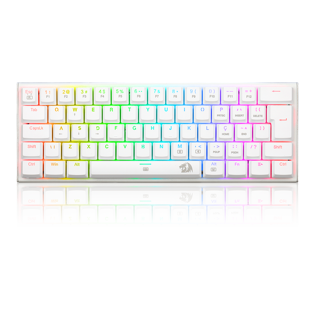TECLADO MECANICO GAMER REDRAGON ANIVIA BRANCO RGB — foto 1