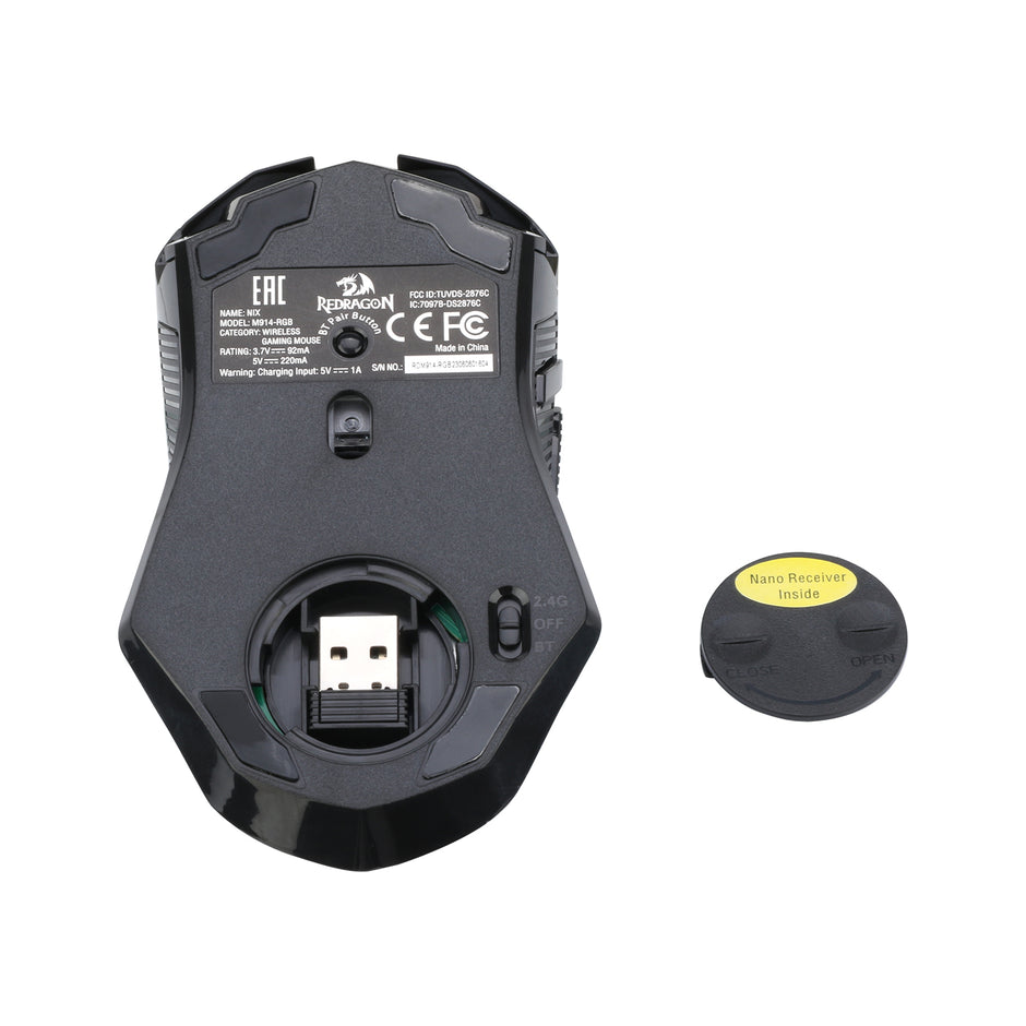 Mouse Gamer sem fio Redragon King Pro 4k Preto PAW3395 4000Hz — foto 9