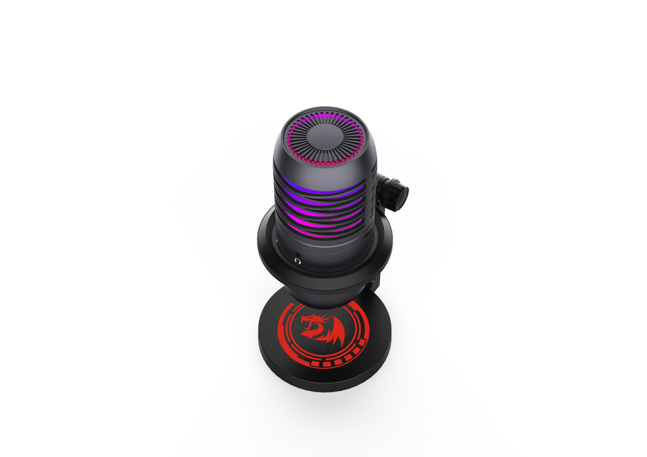 Microfone Gamer Redragon Nebula Condensador USB LED 6 Cores com Suporte de mesa — foto 4