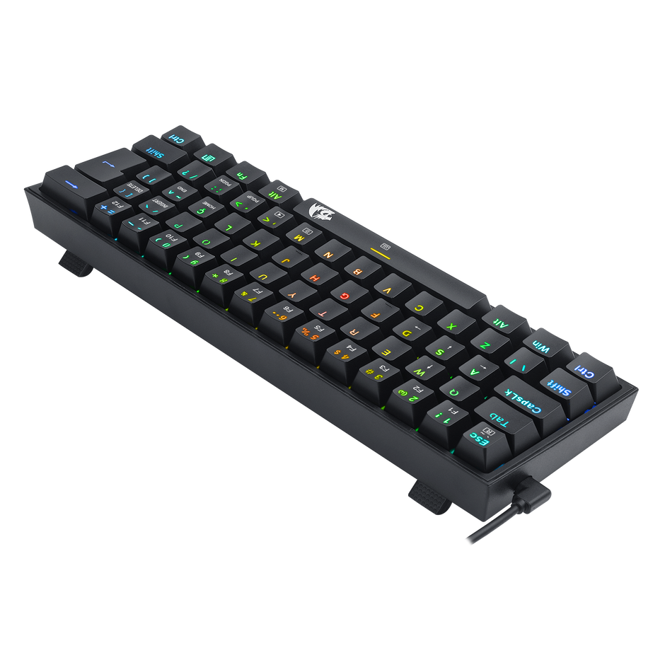 Teclado Mecânico Gamer Redragon Fizz Preto RGB Switch Red Vermelho PT-BR ABNT2 — foto 8